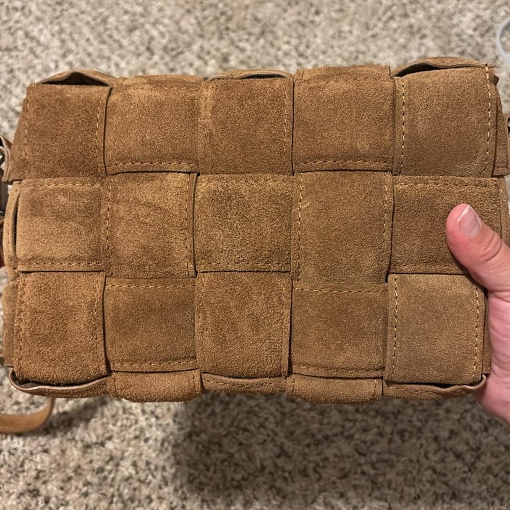 New Viola Castellani padded  crossbody shoulder bag leather made in Italy - Picture 5 of 7